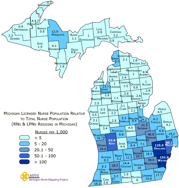 Michigan Nurse Mapping Project